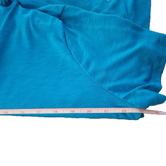 White Stag Fly Away Top Short Sleeves Lace Detailing Stripes Blue White XXL - Picture 5 of 11